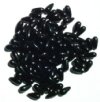 50 5x10mm Opaque Black Drop Beads